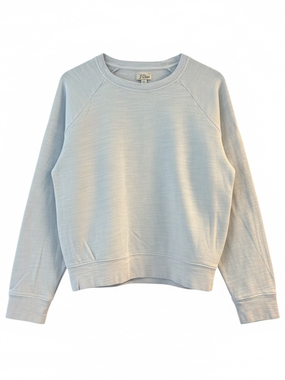 J.Crew Solid Light Blue Raglan Crewneck Sweatshirt